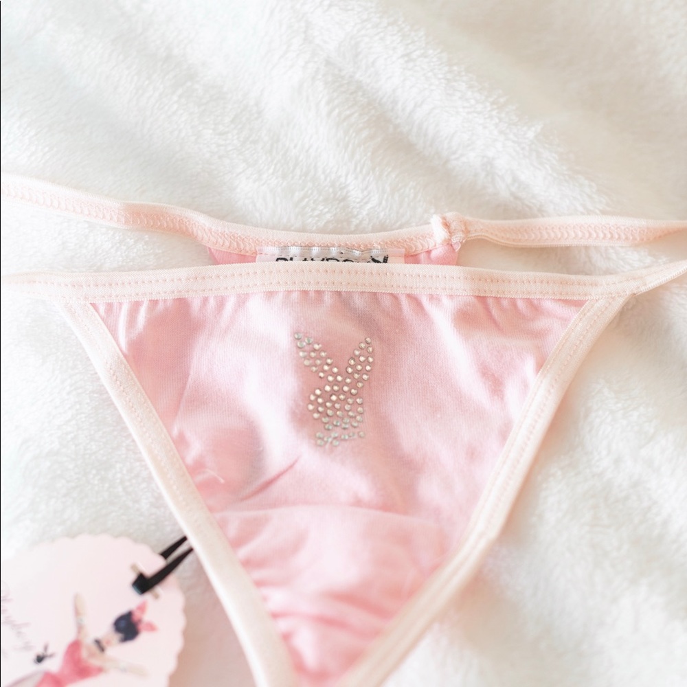 SOLD pink playboy thong